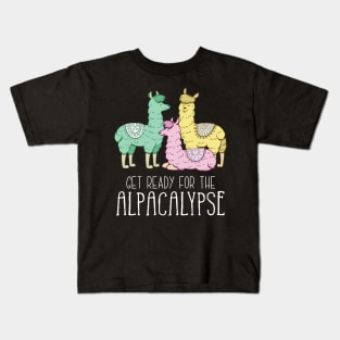 Get Ready For The Alpacalypse Llama Kids T-Shirt
